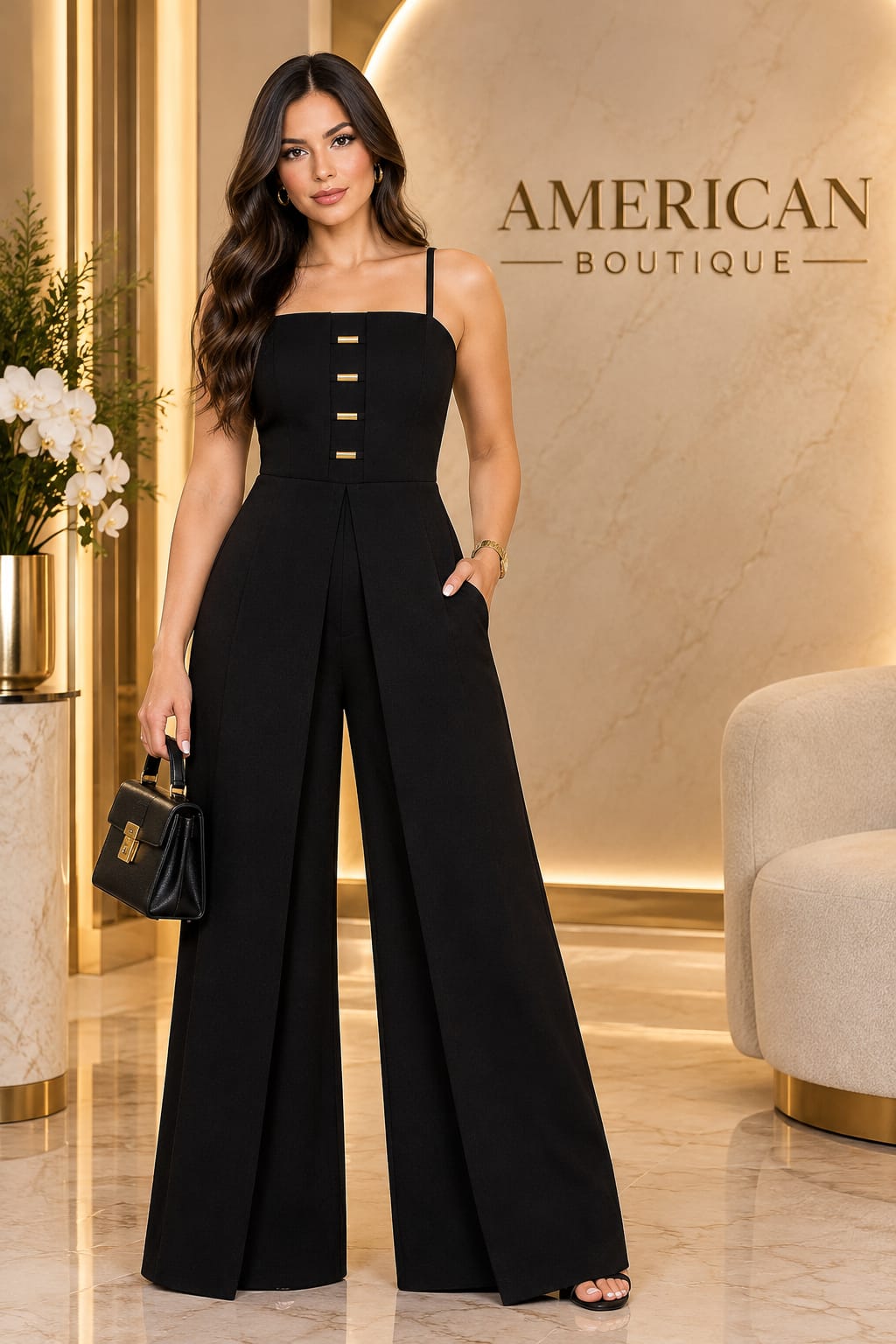 ENTERIZO ELEGANTE NEGRO